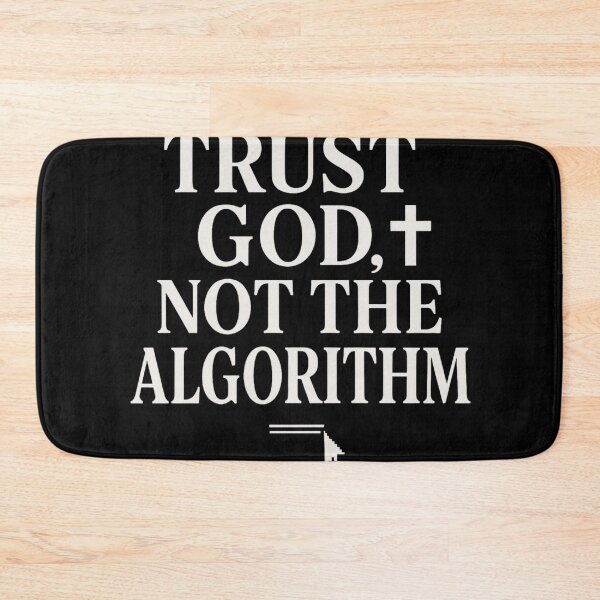 Item preview, Trust God Not the Algorithm – Christian Faith Quote Wall Art with Cross designed and sold by astersgraphics.