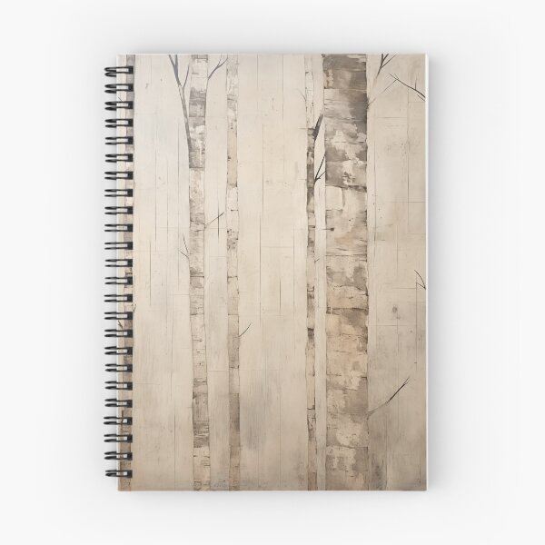 Item preview, Wabi sabi and japandi inspired neutral washed out abstract birch trees designed and sold by filigreedigital.