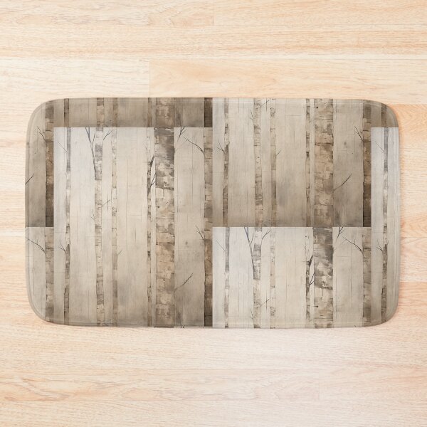 Item preview, Wabi sabi and japandi inspired neutral washed out abstract birch trees designed and sold by filigreedigital.