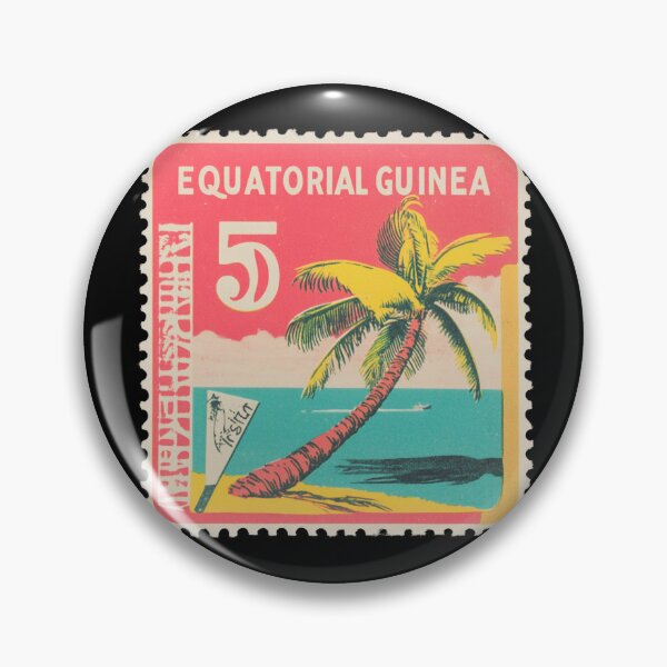 Item preview, Vintage Equatorial Guinea Postage Stamp Art - Tropical Coastal Palm designed and sold by tiigerdad.