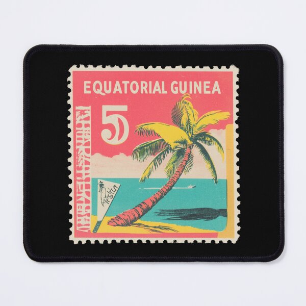 Item preview, Vintage Equatorial Guinea Postage Stamp Art - Tropical Coastal Palm designed and sold by tiigerdad.