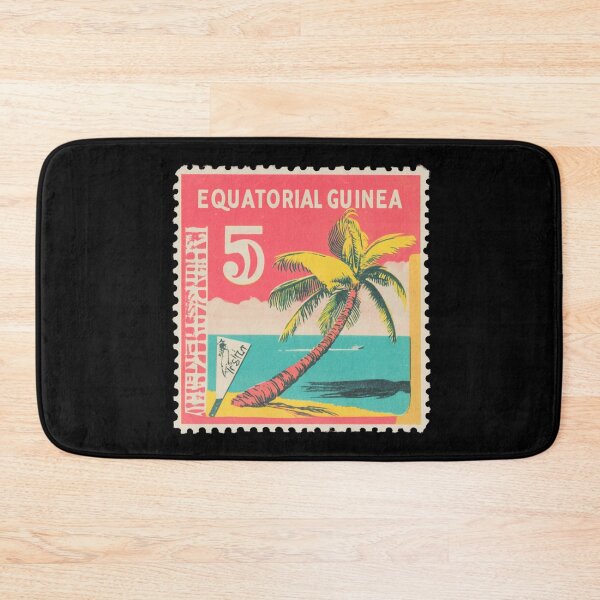 Item preview, Vintage Equatorial Guinea Postage Stamp Art - Tropical Coastal Palm designed and sold by tiigerdad.
