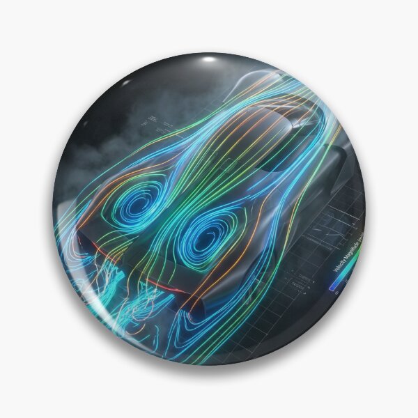Item preview, Computational Fluid Dynamics (CFD) Aerodynamic Flow Art designed and sold by Ishirt7.