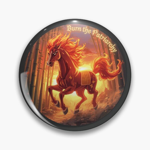 Item preview, Fire Horse - Burn the Patriarchy - Lunar New Year Chinese Zodiac - Feminism designed and sold by EvergreenRevolt.