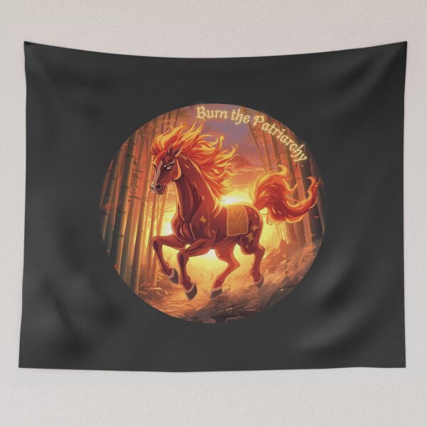 Item preview, Fire Horse - Burn the Patriarchy - Lunar New Year Chinese Zodiac - Feminism designed and sold by EvergreenRevolt.