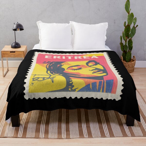Item preview, Vintage Eritrea Postage Stamp Art - Stylized Modernist Portrait designed and sold by tiigerdad.