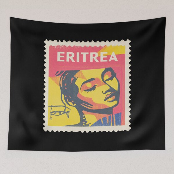 Item preview, Vintage Eritrea Postage Stamp Art - Stylized Modernist Portrait designed and sold by tiigerdad.