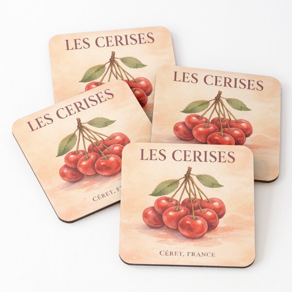 Item preview, Les Cerises – Céret, France, Vintage French Cherry Botanical Illustration designed and sold by MècheNoire.