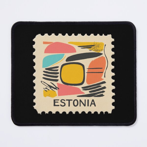 Item preview, Vintage Estonia Postage Stamp Art - Nordic Abstract Design designed and sold by tiigerdad.