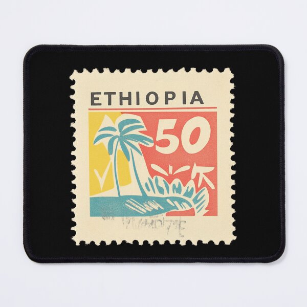 Item preview, Vintage Ethiopia Postage Stamp Art - Tropical Oasis Design designed and sold by tiigerdad.