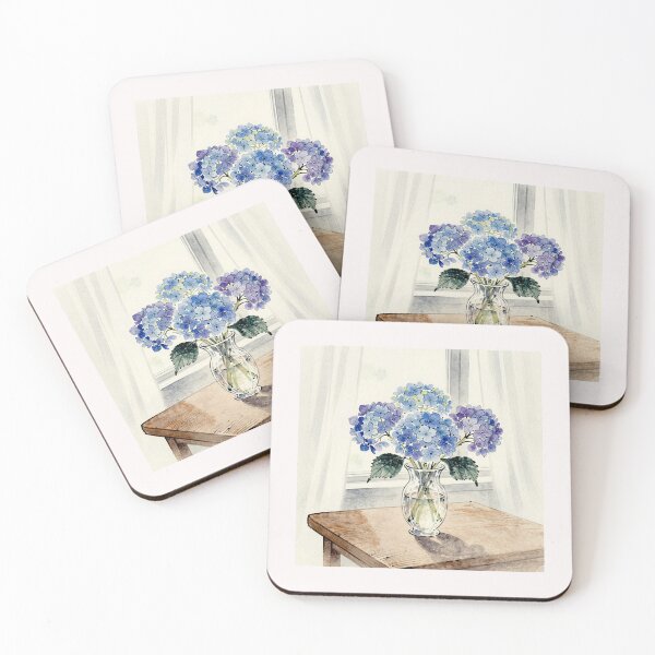 Item preview, Blue and Purple Hydrangeas #4 designed and sold by Helios Be. Lavsh.