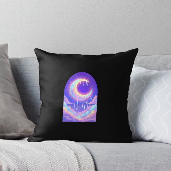 Item preview, Dripping Pastel Moon with Clouds and Stars designed and sold by Moth and Moonstone Shop.