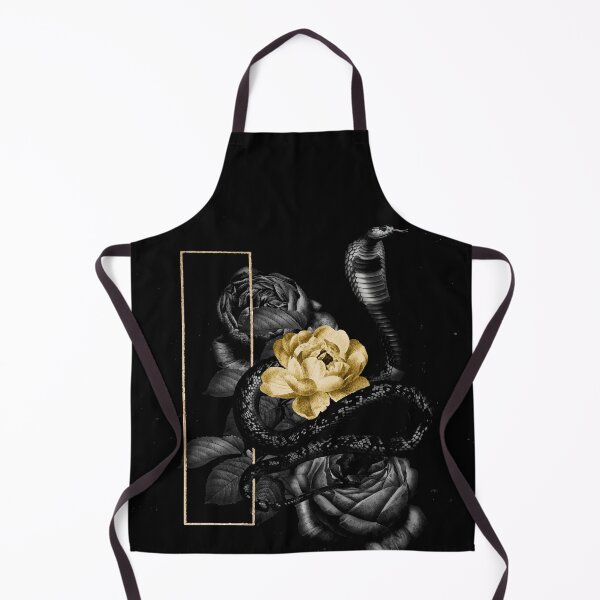 Item preview, Snake, Golden Roses, Black, Dark Gothic Art designed and sold by Velvetia.