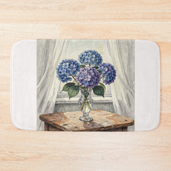Item preview, Blue and Purple Hydrangeas #5 designed and sold by Helios Be. Lavsh.