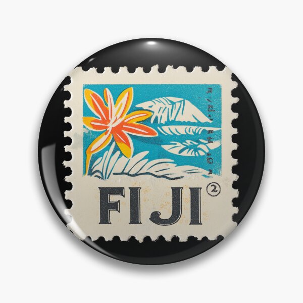 Item preview, Vintage Fiji Postage Stamp Art - Tropical Floral Paradise designed and sold by tiigerdad.