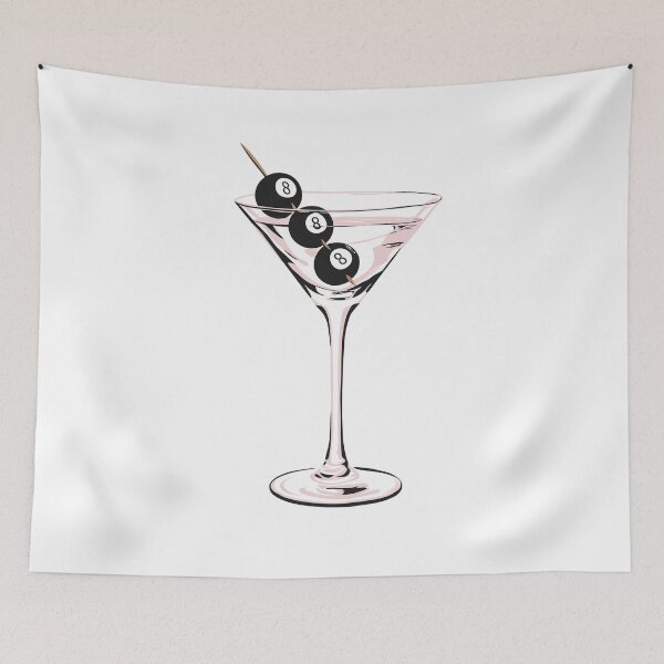 Item preview, Martini Eight Ball Pink designed and sold by GlowinUp Shop.
