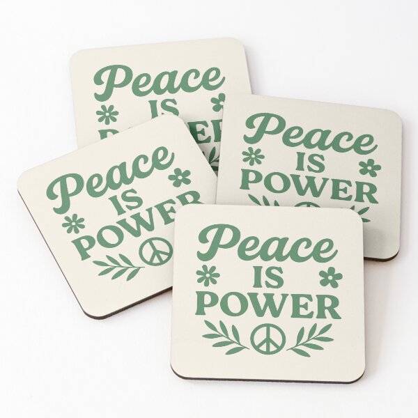 Item preview, Peace Is Power – Minimalist Peace Sign Quote Design designed and sold by astersgraphics.