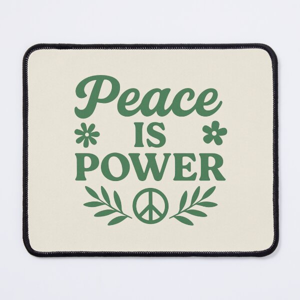 Item preview, Peace Is Power – Minimalist Peace Sign Quote Design designed and sold by astersgraphics.