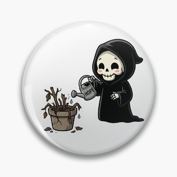 Item preview, Death the gardener and her watering can of hope designed and sold by Stickers à gogo.