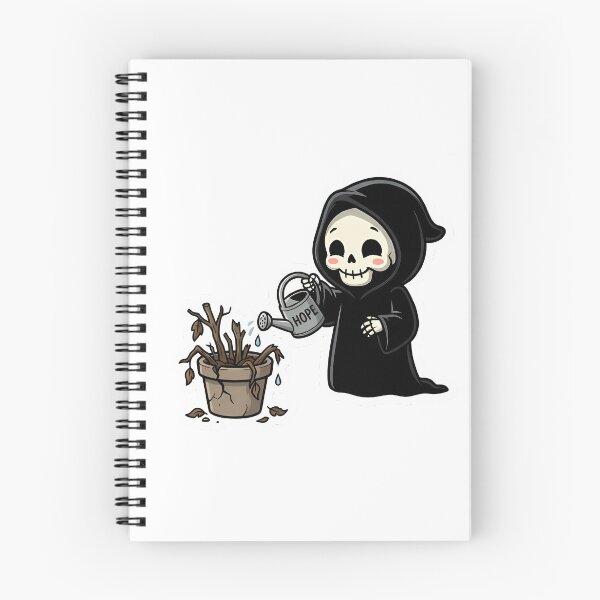 Item preview, Death the gardener and her watering can of hope designed and sold by Stickers à gogo.