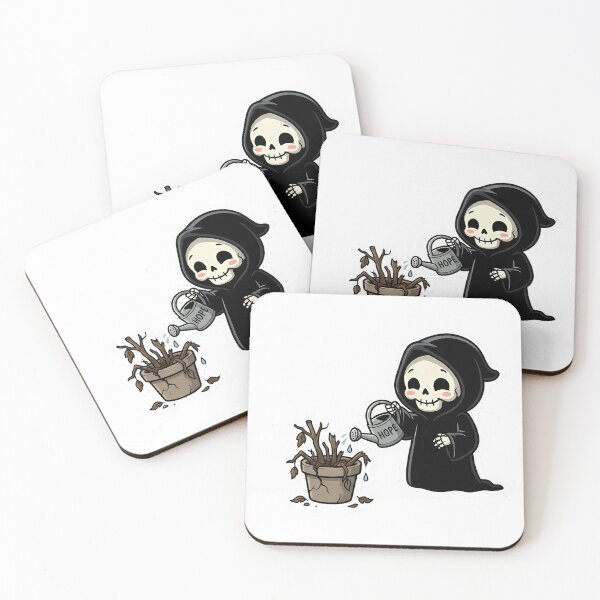 Item preview, Death the gardener and her watering can of hope designed and sold by Stickers à gogo.