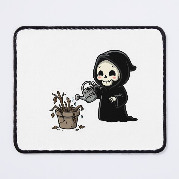 Item preview, Death the gardener and her watering can of hope designed and sold by Stickers à gogo.