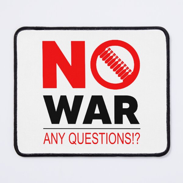Item preview, No War; Any Questions; Anti War Motif; designed and sold by StickerApe.