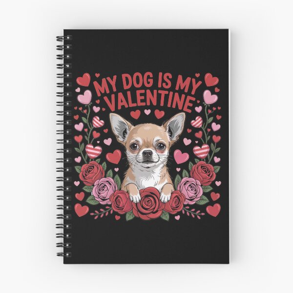 Item preview, My Dog Is My Valentine – Cute Puppy Valentine Floral Design designed and sold by SoftStyleStudio ⭐⭐⭐.