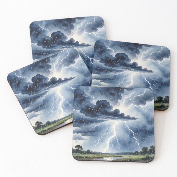 Item preview, Artistic view of a thunderstorms with lighting.  designed and sold by Nomad-Maynard.