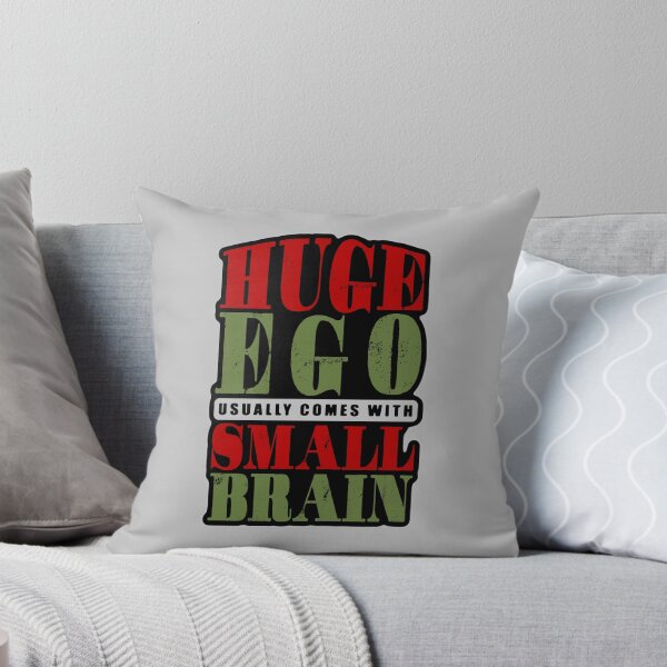 Item preview, Huge ego usually comes with small brain designed and sold by Bearded Jester Designs.