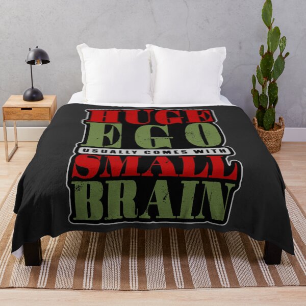 Item preview, Huge ego usually comes with small brain designed and sold by Bearded Jester Designs.