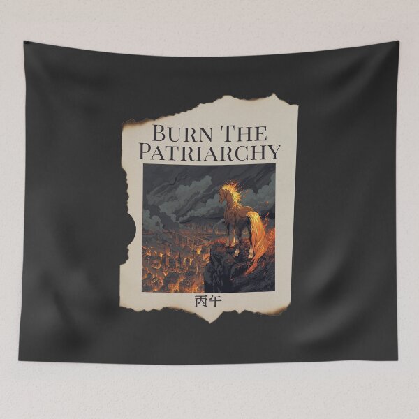 Item preview, Fire Horse - Burn the Patriarchy - Lunar New Year Chinese Zodiac - Feminism designed and sold by EvergreenRevolt.