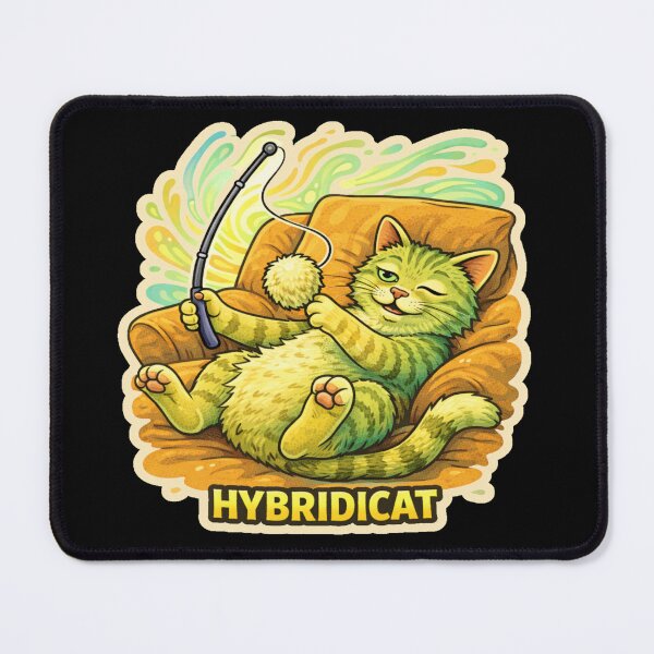 Item preview, Stoner & Psychonaut Cats – Hybridicat – Gift for Stoners • Retro Comics • Vintage Halftone designed and sold by JacobKAurumhead.