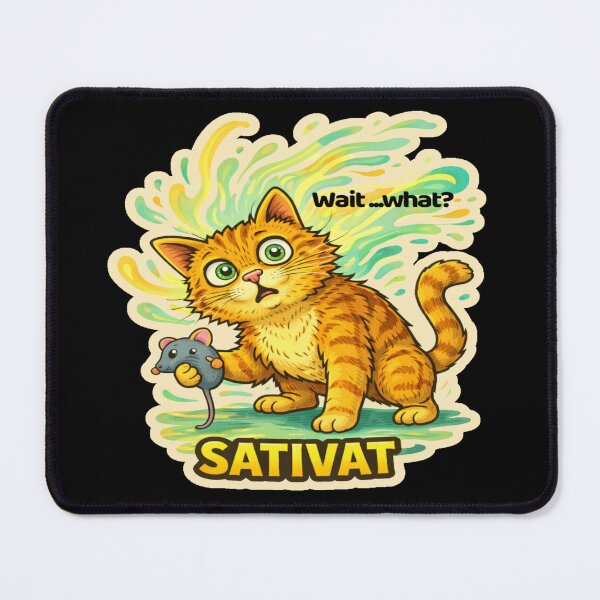 Item preview, Stoner & Psychonaut Cats – Sativat – Gift for Stoners • Retro Comics • Vintage Halftone designed and sold by JacobKAurumhead.