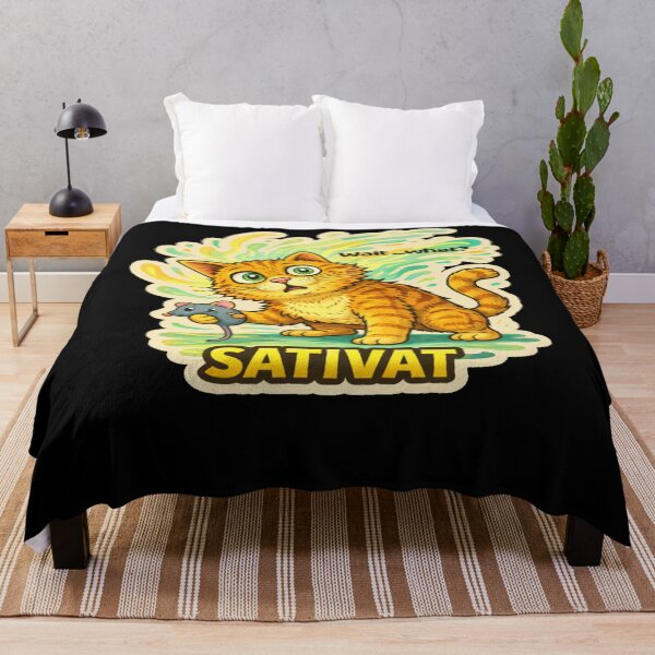 Item preview, Stoner & Psychonaut Cats – Sativat – Gift for Stoners • Retro Comics • Vintage Halftone designed and sold by JacobKAurumhead.