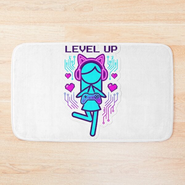 Item preview, Neon Cyber Gamer Girl Stickman - Cute & Attractive Y2K Aesthetic designed and sold by StickyGuys.