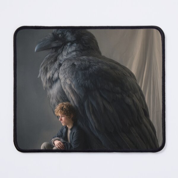 Item preview, Boy Sheltered by a Giant Raven designed and sold by Shannon Hilson.