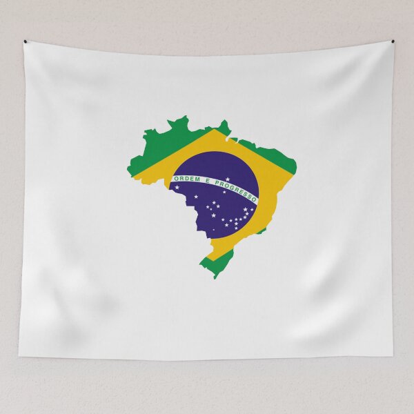 Item preview, Brazil flag map designed and sold by Inspirationmotivation.