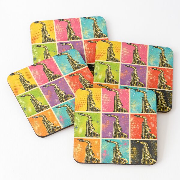Item preview, Sax Pop Grid - Jazz Colors designed and sold by konkav.