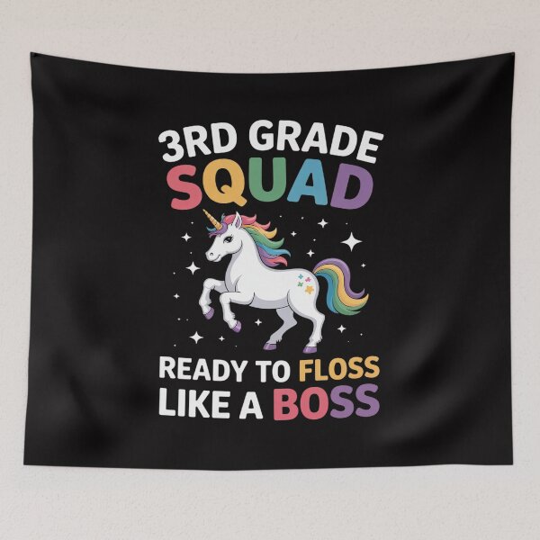 Item preview, 3rd Grade Squad First Day of School Floss Like Boss Unicorn designed and sold by teltvitossuilea.