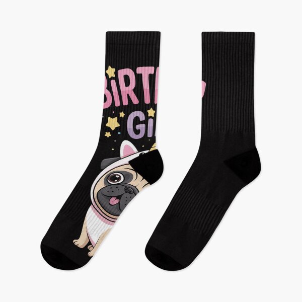 Item preview, Girl Birthday Unicorn Pug B-day Party Design Women designed and sold by teltvitossuilea.