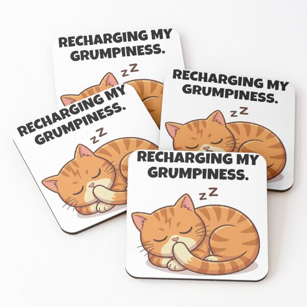 Item preview, Recharging My Grumpiness - Funny Sleeping Grumpy Cat Tuff designed and sold by Mika & Tuff.
