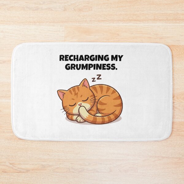 Item preview, Recharging My Grumpiness - Funny Sleeping Grumpy Cat Tuff designed and sold by Mika & Tuff.