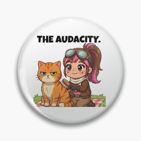 Item preview, Grumpy Cat Grooming - The Audacity - Mika and Tuff Funny Cat Art designed and sold by Mika & Tuff.
