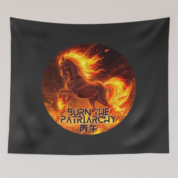 Item preview, Fire Horse - Burn the Patriarchy - Lunar New Year Chinese Zodiac - Feminism designed and sold by EvergreenRevolt.