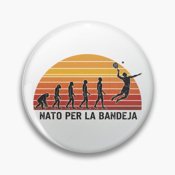 Item preview, Evolución del jugador de pádel con atardecer retro y texto en italiano designed and sold by homydesign.