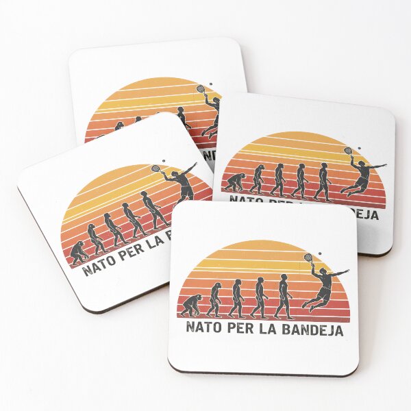 Item preview, Evolution of Padel player with retro sunset and Italian text designed and sold by homydesign.