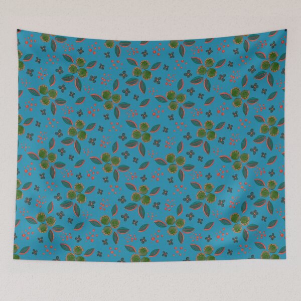 Item preview, Wild Poms and Flowers in Tropical Punch designed and sold by boutique53.