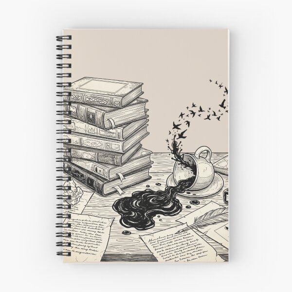 Item preview, Chaos in the Library - Vintage Poetcore Ink Art designed and sold by Design_Your_Day.