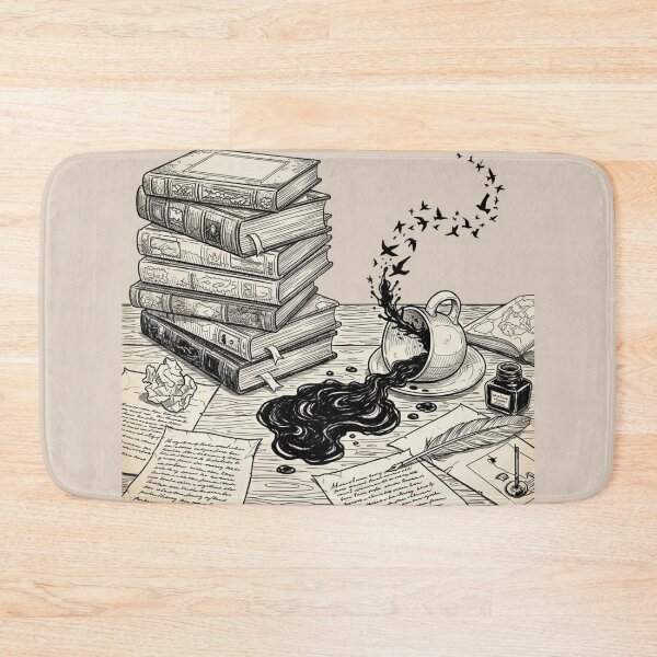 Item preview, Chaos in the Library - Vintage Poetcore Ink Art designed and sold by Design_Your_Day.